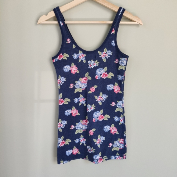 Abercrombie & Fitch Floral Stretchy Tank Top XL - Picture 3 of 9